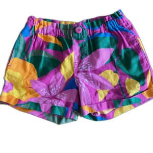 Crazy 8 Tropical Print Linen Shorts Girls' Medium